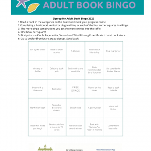 Adult Book Bingo 2022